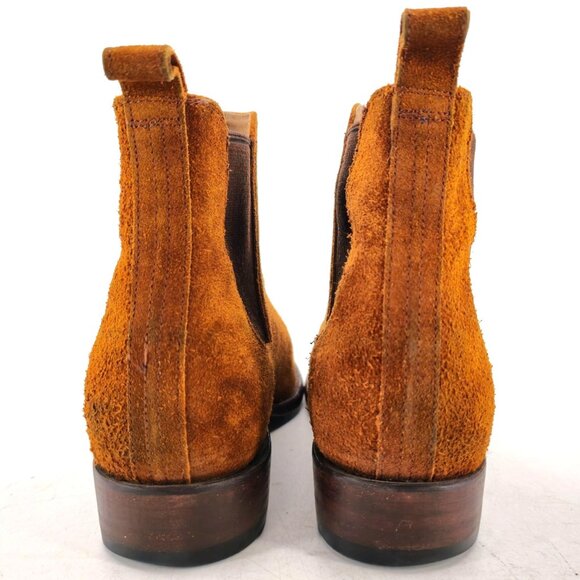 Tecovas The Chance Rust Brown Suede Urban Chelsea Boots Mens 9 Ankle Dress Shoes - Picture 5 of 15